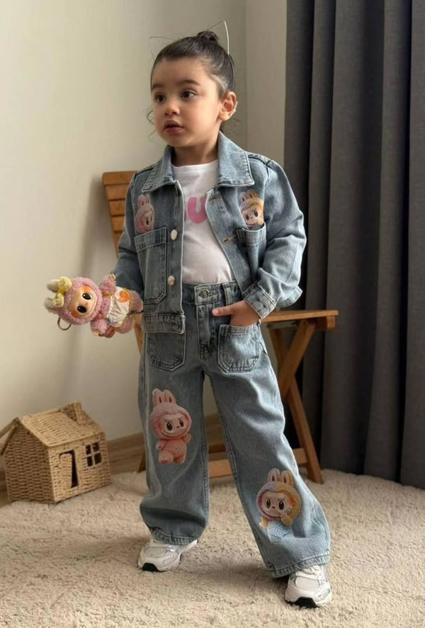 طقم لابوبو جينز 3 قطع 3-10سنوات